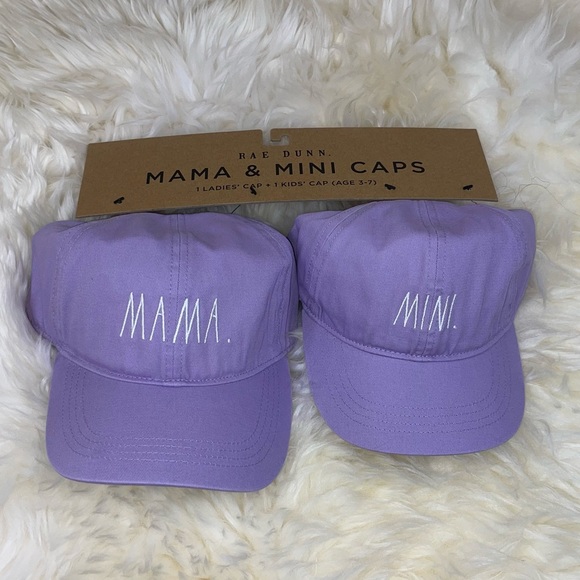 Rae Dunn Mama & Mini Matching Hats - Lavender Purple Hat Set - Picture 2 of 3